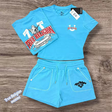 Load image into Gallery viewer, VIP1 Print Short Sleeve Tops Shorts 2 Piece Set