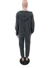 Load image into Gallery viewer, Fashion Hooded Padded Vest Sport Three Piece Pants Set