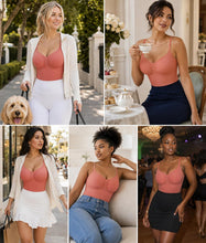 Load image into Gallery viewer, SHAPERX Shapewear for Women Tummy Control Bodysuit Mid Thigh Body Shaper Shorts for a Lifted Look