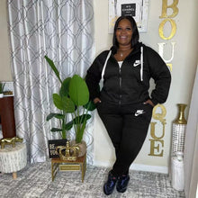 Load image into Gallery viewer, VIP1 Plus Size Embroidered Sport Long Sleeve Casual 2-Piece Set