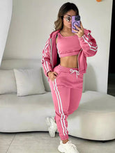 Load image into Gallery viewer, Fashion Hooded Padded Vest Sport Three Piece Pants Set