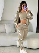 Load image into Gallery viewer, Fashion Hooded Padded Vest Sport Three Piece Pants Set