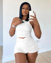Load image into Gallery viewer, Solid Tank Top Drawstring Shorts 2 Piece Sets
