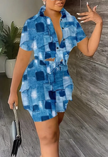 Load image into Gallery viewer, Camouflage Print Sport Shorts Two Piece Set