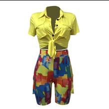 Load image into Gallery viewer, Camouflage Print Sport Shorts Two Piece Set