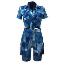 Load image into Gallery viewer, Camouflage Print Sport Shorts Two Piece Set