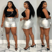 Load image into Gallery viewer, Metallic Candy Color Fashion Shorts