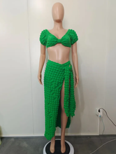 Load image into Gallery viewer, Sexy Solid Color Three Piece Skirts Set