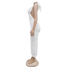 Load image into Gallery viewer, Solid Hollow Out Wave Pattern Sexy Long Dress