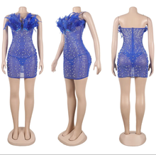 Load image into Gallery viewer, Sexy Feather Hot Diamond Beaded Dress