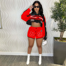 Load image into Gallery viewer, Letter Printed Removable Two Wear Baseball Jacket