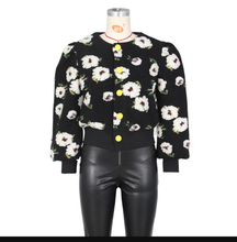 Load image into Gallery viewer, Floral Single-breasted Short Coat