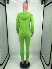 Load image into Gallery viewer, Plus Size Sports Fashion Casual Hood Coat Pants 2 Piece Set