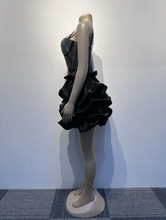 Load image into Gallery viewer, Plus Size Hot Diamond Sling Mesh Splicing Cake Dress