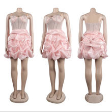 Load image into Gallery viewer, Plus Size Hot Diamond Sling Mesh Splicing Cake Dress