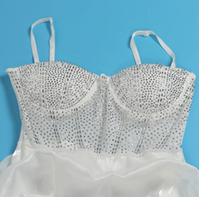 Load image into Gallery viewer, Plus Size Hot Diamond Sling Mesh Splicing Cake Dress