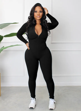 Load image into Gallery viewer, Casual Sports Zipper Long Sleeve Jumpsuit