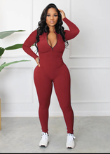 Load image into Gallery viewer, Casual Sports Zipper Long Sleeve Jumpsuit