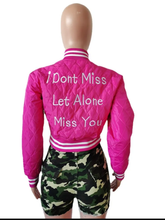 Load image into Gallery viewer, A Letter Embroidery Long Sleeve Baseball Jacket