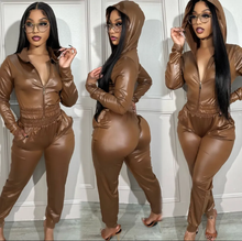 Load image into Gallery viewer, Casual Long Sleeve Zipper Hoodies Sport 2 Piece Pants Set