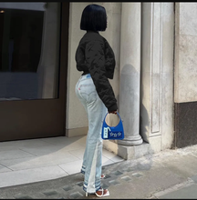 Load image into Gallery viewer, Star Embossed Thumb Button Pad Thickened Warm Jacket