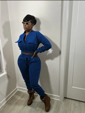 Load image into Gallery viewer, Solid Fleece Zipper Long Sleeve 2 Piece Sets