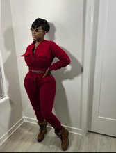 Load image into Gallery viewer, Solid Fleece Zipper Long Sleeve 2 Piece Sets