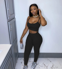 Load image into Gallery viewer, Solid Cami Top And Pants Casual 2 Piece Suits