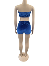 Load image into Gallery viewer, Sexy Velvet Tube Top And Shorts 2 Piece Sets