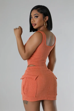 Load image into Gallery viewer, Solid Color Bodysuit Sport Two Piece Skirt Set