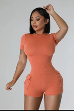 Load image into Gallery viewer, Solid Color Casual Short Sleeve Slim Romper