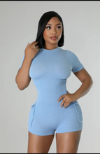 Load image into Gallery viewer, Solid Color Casual Short Sleeve Slim Romper