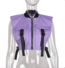 Load image into Gallery viewer, Trendy Sleeveless Zipper Buckle Top