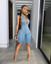 Load image into Gallery viewer, Sexy Deep V Neck Backless Romper