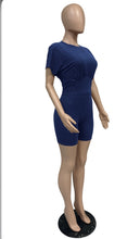 Load image into Gallery viewer, Casual Solid Short Sleeve Two Piece Shorts Set