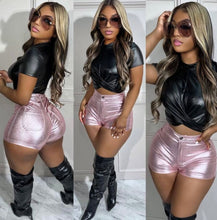 Load image into Gallery viewer, Metallic Candy Color Fashion Shorts