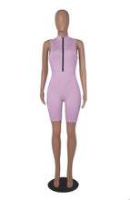 Load image into Gallery viewer, Fashion Zipper Sleeveless Rompers