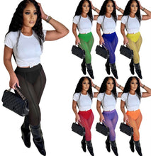 Load image into Gallery viewer, Plus Size Mesh See Through Night Club Pants Www.dreamempirellc.com