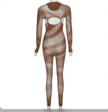 Load image into Gallery viewer, Solid Hollow Out Hooded Knits Jumpsuit