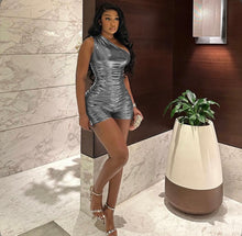 Load image into Gallery viewer, Solid Single Shoulder Sleeveless Romper