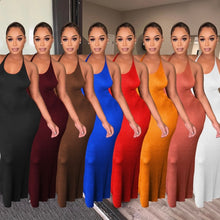 Load image into Gallery viewer, Sexy Backless U Neck Maxi Dress