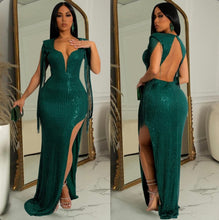 Load image into Gallery viewer, Sequin Tassel Sexy Split Maxi Dress Www.dreamempirellc.com
