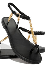 Load image into Gallery viewer, Clip Toe Flat Chain Sandals
