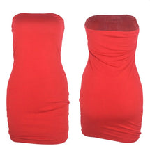 Load image into Gallery viewer, Plus Size Sexy Strapless Bodycon Mini Dress