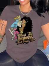 Load image into Gallery viewer, Plus Size Casual Print Short Sleeve T-shirt