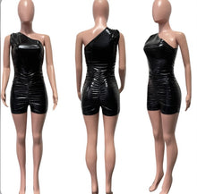 Load image into Gallery viewer, Solid Single Shoulder Sleeveless Romper