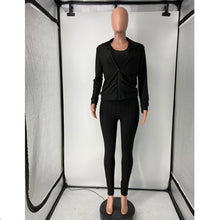 Load image into Gallery viewer, Solid Tanks+Zipper Coat+Pants 3 Piece Sets