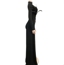 Load image into Gallery viewer, Feather One Shoulder Sleeve Mini Dress