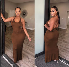 Load image into Gallery viewer, Sexy Backless U Neck Maxi Dress