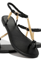 Load image into Gallery viewer, Clip Toe Flat Chain Sandals